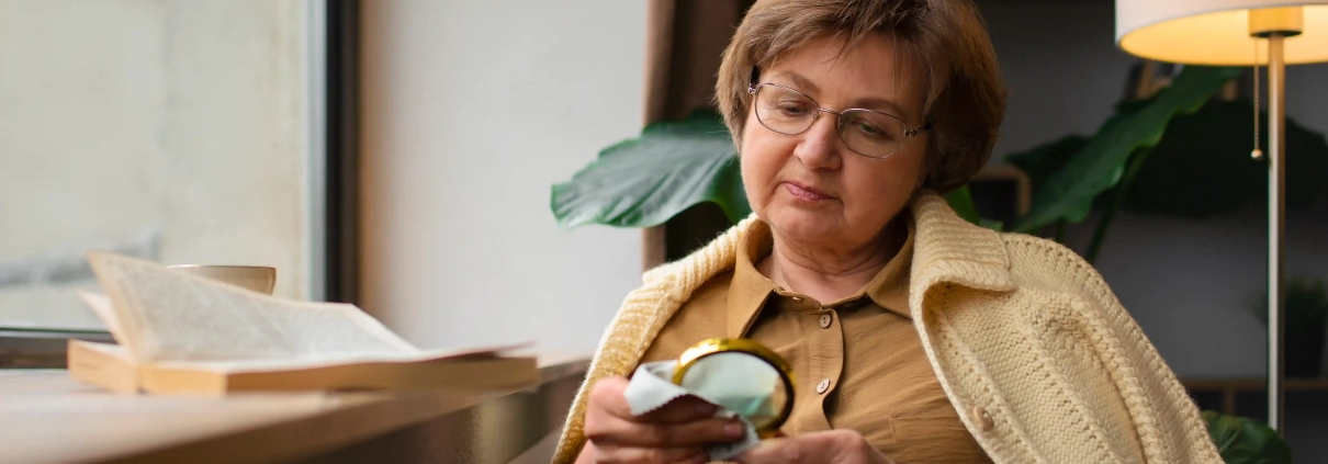 Senior et proche comparant une solution de téléassistance à domicile