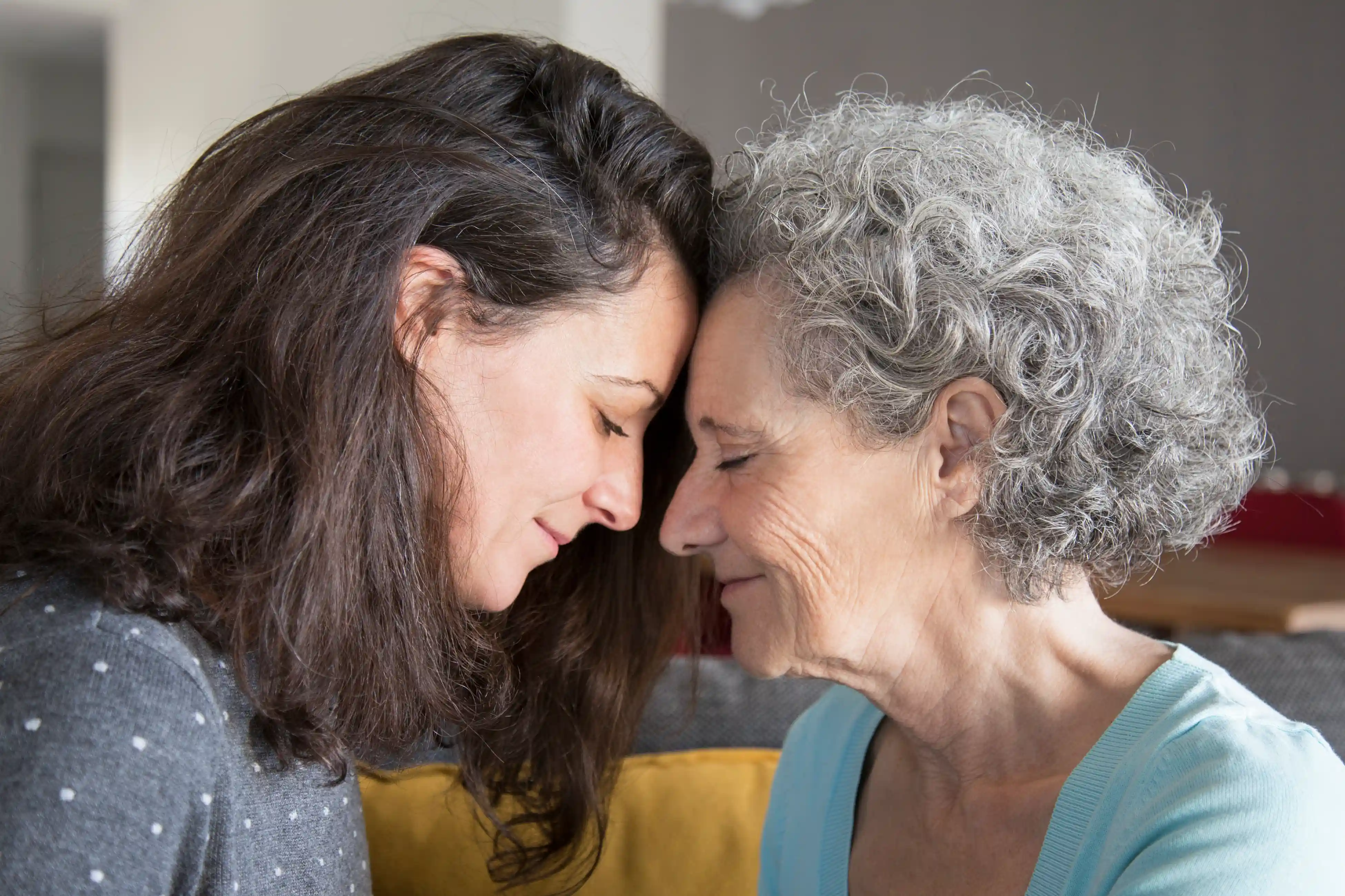Senior et aidante familiale accompagnés par une solution de téléassistance